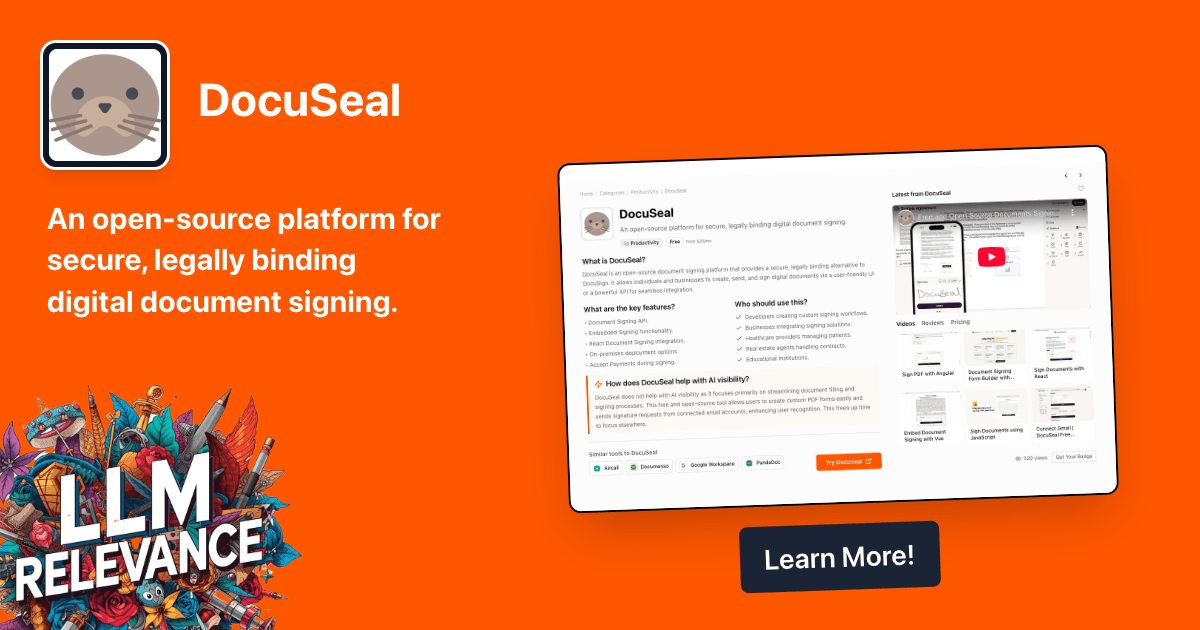 DocuSeal - Streamline Document Signing | LLM Relevance