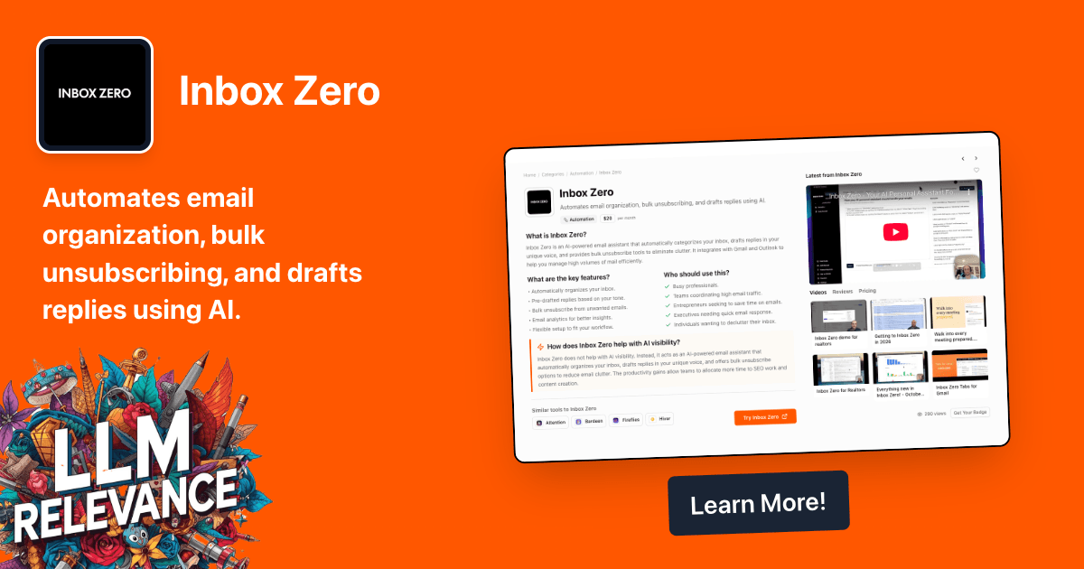 Inbox Zero - Automate Email Management | LLM Relevance