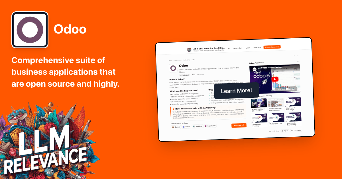 Odoo - Open Source ERP and CRM Solutions | LLM Relevance
